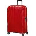 Hartschalen-Trolley SAMSONITE "C-LITE 81" Gr. B/H/T: 55cm x 81cm x 34cm 123 l, rot (chili red) Koffer Reisekoffer Großer Aufgabegepäck Made in Europe