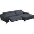 Ecksofa EGOITALIANO "Suzette, Designsofa mit hohem Sitzkomfort", grau (charcoal), B:266cm H:95cm T:163cm, Sofas, mit Recamiere, inkl. 1 elektronischen Relaxfunktion, L-Form