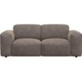 2-Sitzer FLEXLUX "Lucera Sofa, super bequem durch hochwertigen Sitzaufbau mit Kaltschaum", braun (taupe braun), B:187cm H:73cm T:102cm, 85% Polyester/15%Polyamide, Sofas, Designsofa, modern & anschmiegsam