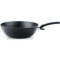 Wok FISSLER "Adamant Wok 30cm", schwarz, B:31cm H:12,5cm L:50cm Ø:30cm, Pfannen, cookstar Allherdboden; adamant Antihaftversiegelung