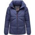 Steppjacke NAVAHOO "Schokolinaa 14" Gr. M (38), lila (lilablau) Damen Jacken Winterjacke mit modischer Steppung & hohem Kragen