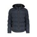 Steppjacke LERROS "LERROS Warm gefütterter Steppblouson mit versteckter Kapuze", Herren, Gr. XL, blau (blau night), 100% Polyester, Langarm, Jacken, Wasser_Wind_Atmungsaktiv