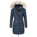 Steppmantel NAVAHOO "Paula" Gr. L (40), blau Damen Mäntel stylischer Winter Parka m. edlem Fellimitat