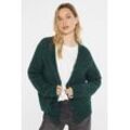 Cardigan SENSES.THE LABLE Gr. M/L, blau (deep petrol) Damen Strickjacken im Rippstrickmuster