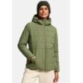 Steppjacke MARIKOO "Alemee" Gr. L, grün (olive) Damen Jacken Mit warmen Fleecestoff im Inneren