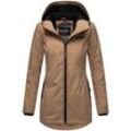 Outdoorjacke MARIKOO "Honigbeere" Gr. XS (34), grau (taupe), Damen, Obermaterial: 100% Polyester; Futter: 95% Viskose, 5% Elasthan; Wattierung: 100% Polyester; Ärmelfutter: 100% Polyester, Jacken, sportliche Übergangsjacke mit Kapuze