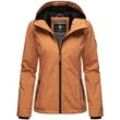 Outdoorjacke MARIKOO "Brombeere" Gr. XS, bunt (rusty cinnamon), Damen, Obermaterial: 100% Polyester, Innenmaterial: 100% Polyester, Jacken, sportliche Übergangsjacke mit Kapuze