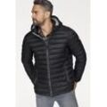 Steppjacke POLARINO, Herren, Gr. 44, schwarz (schwarz (steppjacke aus nachhaltigem material)), Obermaterial: 100% Polyamid. Futter: 100% Polyamid. Wattierung: 100% Polyester, sportlich, Langarm eingefasste Kante, Jacken, Atmungsaktiv, winddicht, wasserabweisend