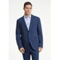 Anzugsakko LINDBERGH "Lindbergh Anzugjacke", Herren, Gr. 46, blau (mid navy mel), Oberstoff: 54% Polyester, 44% Wolle, 2% Elasthan; Futter: 95% Polyester, 5% Elasthan, Sakkos