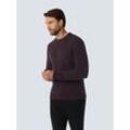 Strickpullover NO EXCESS Gr. L, lila (aubergine) Herren Pullover in melierter Optik