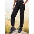 Trekkinghose LASCANA ACTIVE "Cargo Pants", Damen, Gr. 34, N-Gr, schwarz, Web, Obermaterial: 92% Polyamid, 8% Elasthan, unifarben, casual, Hosen, Schlupfform