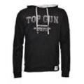 Kapuzenpullover TOP GUN "TG20213008", Herren, Gr. 52 (L), schwarz, Obermaterial: 100% Baumwolle, Pullover Hoodie Sweatshirt