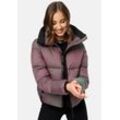 Steppjacke NAVAHOO "Sternschnüppchen" Gr. L (40), lila (aubergine) Damen Jacken Gesteppte Winterjacke in Chrom-Optik