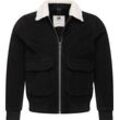 Cordjacke RAGWEAR "Aviss" Gr. L (52), schwarz, Herren, Obermaterial: 100% Baumwolle, Innenfutter: 100% Polyester, Wattierung: 100% Polyester, Jacken, Wasserdichte Herren Übergangsjacke aus Kord