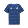 T-Shirt PUMA "Olympique de Marseille ftblCulture T-Shirt Herren", Herren, Gr. L, racing blau club navy, Obermaterial: 100% Baumwolle; Rippe: 25% Polyester, 75% Baumwolle, regular fit, Rundhals, Kurzarm, Shirts