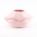 Rosafarbene Read My Lips Vase in Lippenform aus Keramik