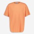 Orangefarbenes Strick-T-Shirt