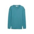 TOM TAILOR Herren Plus Size - Strickpullover mit recyceltem Kaschmir, blau, Uni, Gr. 4XL