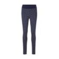 TOM TAILOR Damen Gepunktete Pyjama Leggings, blau, Logo Print, Gr. 42