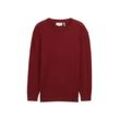 TOM TAILOR Herren Plus Size - Strickpullover mit recyceltem Kaschmir, rot, Uni, Gr. 4XL