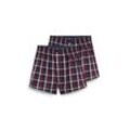 TOM TAILOR Herren Boxershorts im 2er-Set, rot, Kariert, Gr. 4