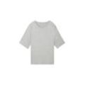 TOM TAILOR Damen T-Shirt in Melange Optik, grau, Meliert, Gr. S/36