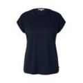 TOM TAILOR DENIM Damen Basic T-Shirt, blau, Uni, Gr. XXL