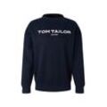 TOM TAILOR Herren Sweatshirt mit Logoprint, blau, Logo Print, Gr. XL