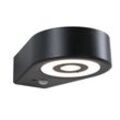 LED Außen-Wandleuchte PAULMANN "Silma IP44 65x186mm 3000K 5,5 / 1x0,7W 600lm 230V Aluminium", grau (anthrazit), B:6,5cm H:5,5cm T:18,6cm, Lampen, Bewegungsmelder