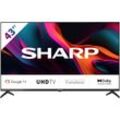 G (A bis G) SHARP LED-Fernseher "SHARP 43GL4260E Google TV 108 cm (43 Zoll) 4K Ultra HD TV" Fernseher 4K Ultra HD, Dolby Atmos, Dolby Vision, HDMI 2.1 mit eARC) Gr. 43, schwarz