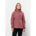 Outdoorjacke JACK WOLFSKIN "STORMY POINT 2L JKT W" Gr. L (42/44), rot (rot, ochre), Damen, Obermaterial: 100% Polyester, Jacken