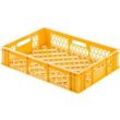 Euro Box Bäcker-Kasten, lebensmittelecht, Inhalt 25,3 L, durchbrochene Version, gelb-orange