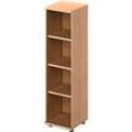 Schäfer Shop Genius Regal TETRIS WOOD, 4 OH, Höhe inkl. Gleiter, B 400 mm, Buche-Dekor