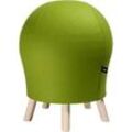 Hocker Sitness Alpine, mit integriertem Gymnastikball, Bezug 75 % Schurwolle, grün