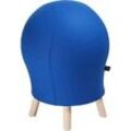 Hocker Sitness Alpine, mit integriertem Gymnastikball, Bezug 75 % Schurwolle, blau