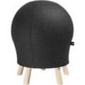 Hocker Sitness Alpine, mit integriertem Gymnastikball, Bezug 75 % Schurwolle, anthrazit