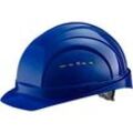 Schutzhelm EuroGuard I/79 4-G, Hochdruck-Polyethylen, DIN EN 397, blau, mit 4-Punkt-Gurtband, Belüftung