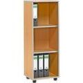 Schäfer Shop Select Regal MOXXO IQ, Holz, 3 Fächer, 3 OH, B 401 x T 362 x H 1115 mm, Buche-Dekor