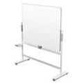 Whiteboard Nobo Move & Meet, Stiftablage, horizontaler Drehpunkt, feststellbare Rollen, B 1500 x H 1200 mm, weiß