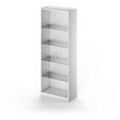 Schäfer Shop Genius Glastürenschrank TETRIS SOLID, Stahlkorpus, 5 OH, B 800 mm, weißaluminium