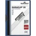 Durable Klemmmappe Duraclip, DIN A4, Kunststoff, mit Clip, dunkelblau