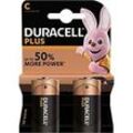 DURACELL Plus Batterie, Baby C 1,5 V, 2 Stück