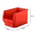 Sichtlagerkasten SSI Schäfer LF 533, Polypropylen, L 500 x B 312 x H 300 mm, 38 l, rot