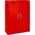 Schäfer Shop Select Flügeltürenschrank MS iCOLOUR, Stahl, 3 Ordnerhöhen, B 950 mm, 3 OH, rot RAL 3020