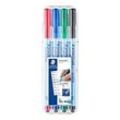 Folienstifte Staedtler Lumocolor® correctable, Linienbreite M, trocken abwischbar, 4 Stück