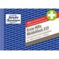 AVERY® Zweckform Meldeblock „Erste Hilfe DGUV Vorschrift 1“, gelocht, 50 Blatt weiß, DIN A6 quer