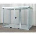 Bauer Gasflaschen-Container TYP GFC-E, abschließbar, L 3135 x B 1570 x H 2260 mm, Tränenblechboden