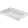 Pizzateigbehälter Ringoplast, 18,24 l, Euro-Norm, lebensmittelecht, stapelbar, L 600 x B 400 x H 76 mm, HDPE, naturfarben, ohne Deckel