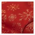 Jacquard "Schneekristalle" mit Glitzergarn, rot/gold