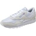 Sneaker REEBOK CLASSIC "CL NYLON" Gr. 40, weiß (weiß, beige), Leder, Textil, Schuhe